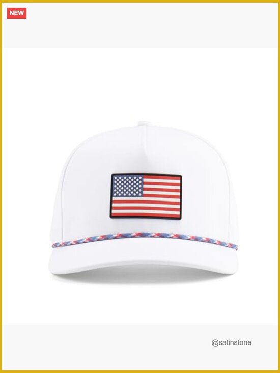 Adjustable Snapback Baseball Cap with USA Flag Patch main image 4